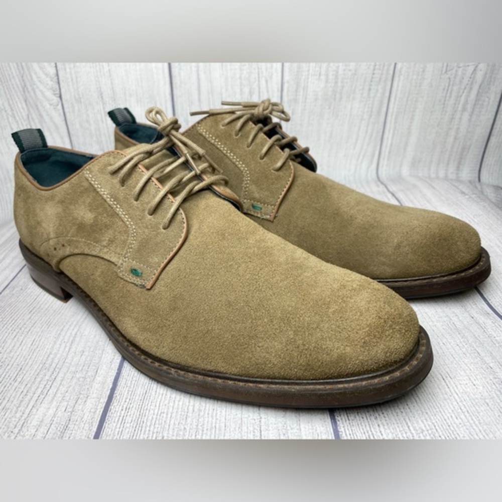 Men Size 12 EU 45 Rodd & Gunn Whitmore Street Plain Oxford Derby Taupe Pre-Owned - Picture 8 of 11